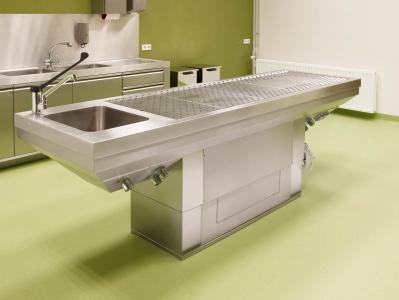 Autopsietafel RVS inrichting verzorgingsruimte